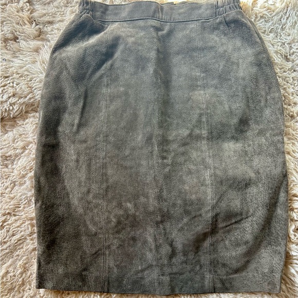 Vintage Leather Pencil Skirt - Picture 1 of 7
